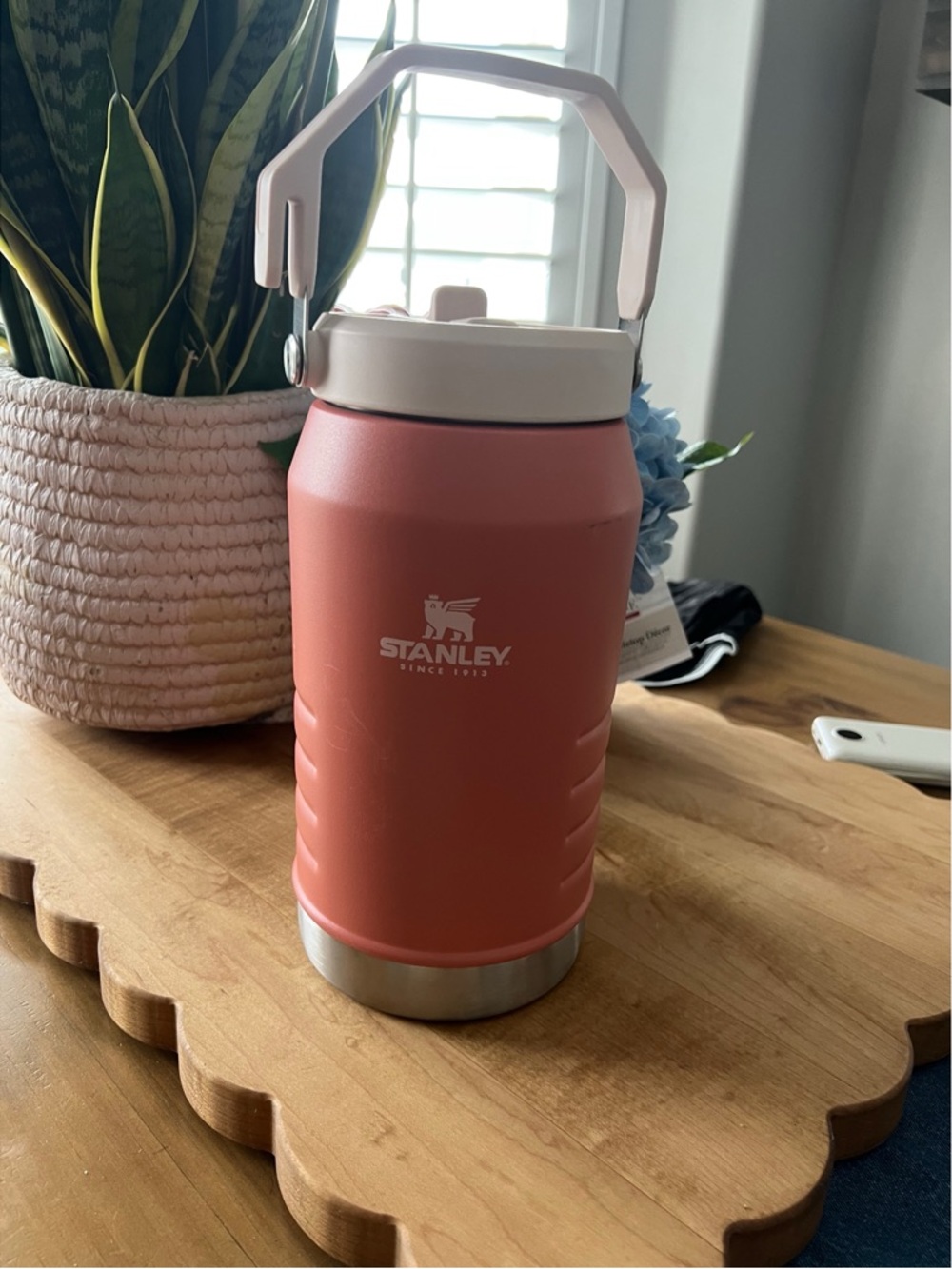 Stanley Coral Pink Insulated Jug with Cream Handle 64 Oz.